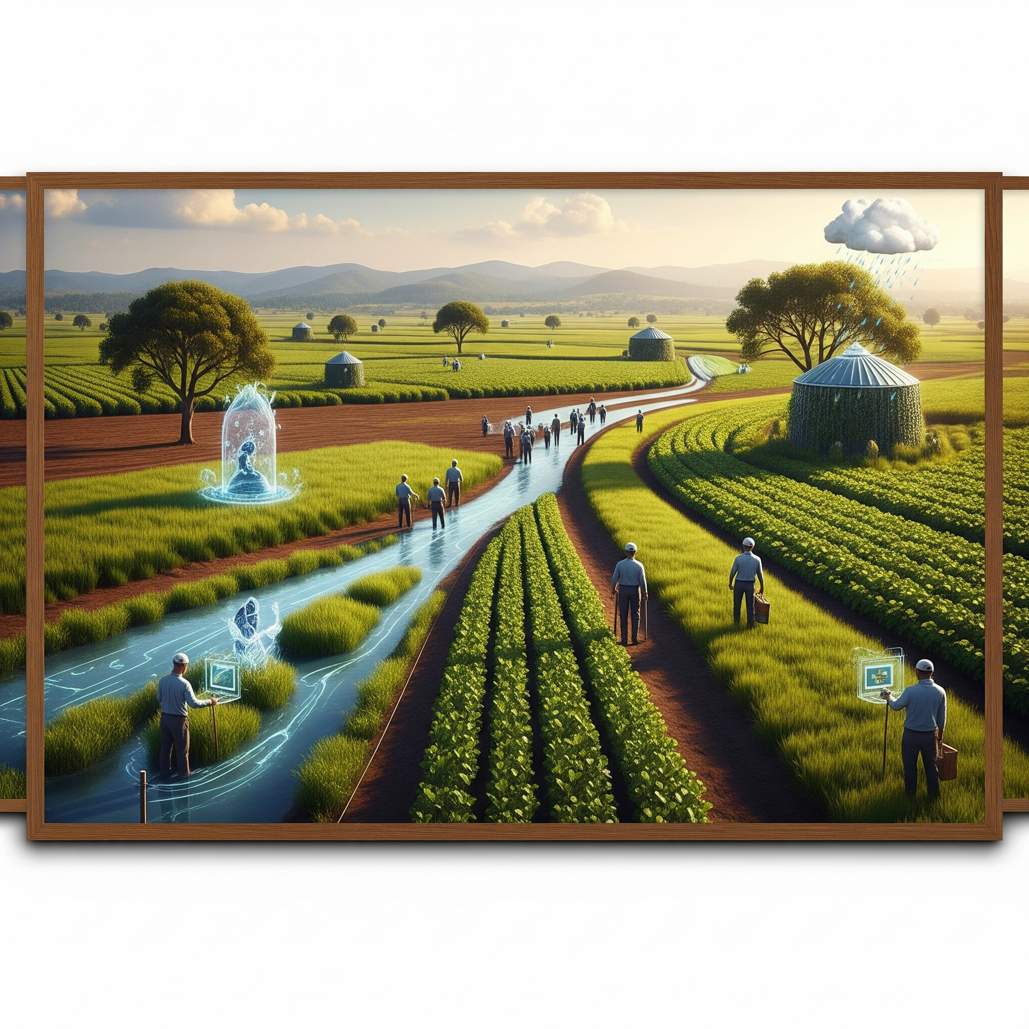 Smart agriculture fields boosting resilience and productivity.