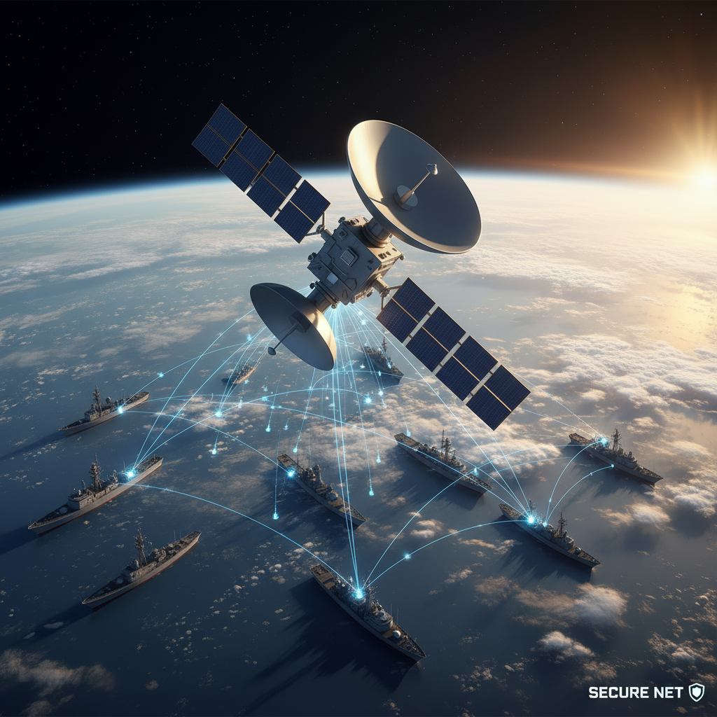 Indian Navy satellite enhancing maritime security.