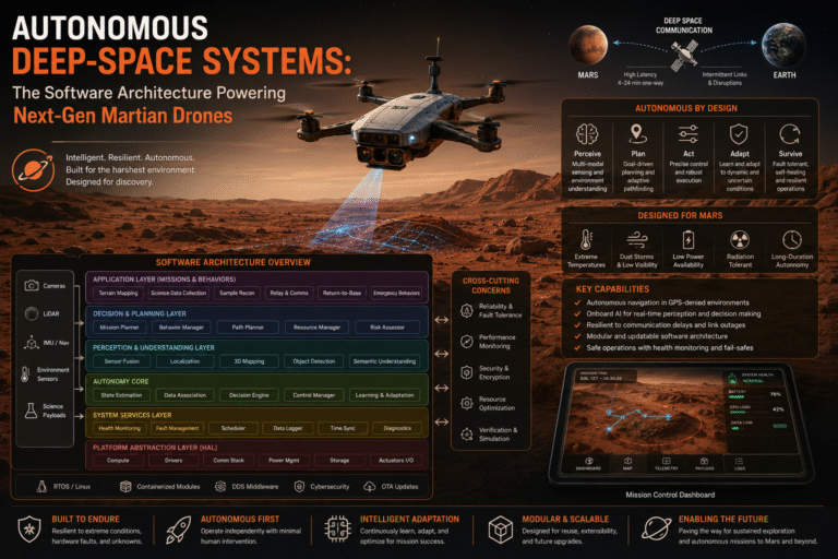 Autonomous Deep-Space Systems: The Software Architecture Powering Next-Gen Martian Drones