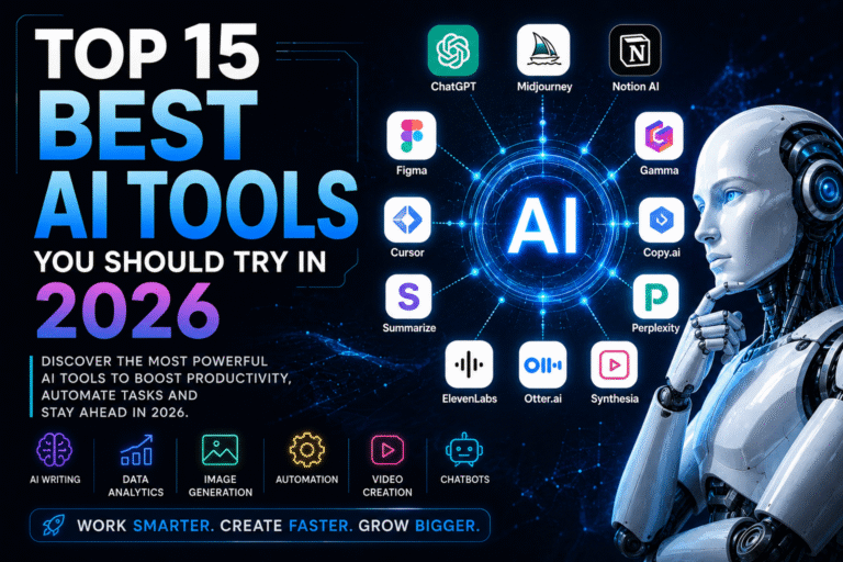 Top 15 AI Tools That Will Change the Way You Work in 2026